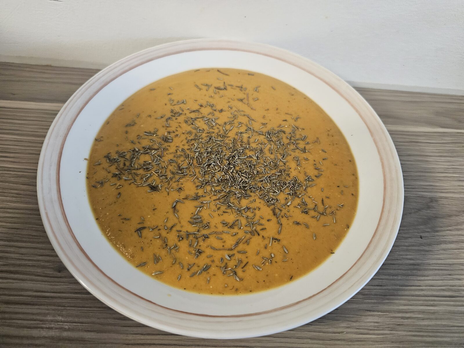 Gresskarsuppe med urter